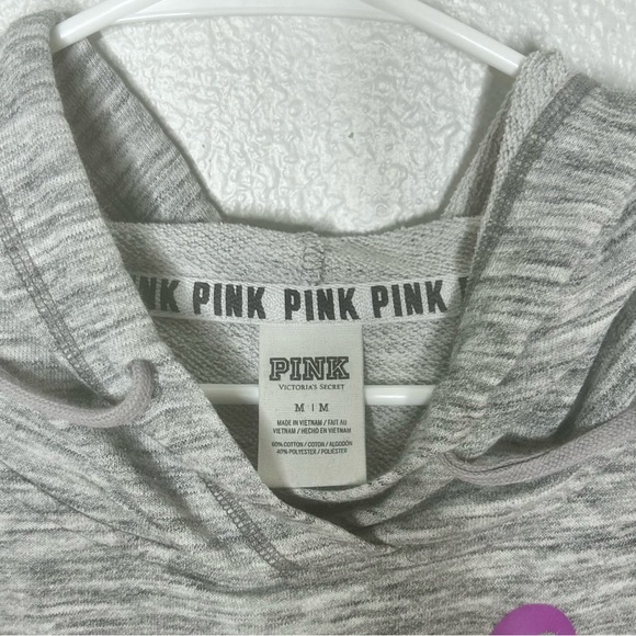 Victoria's Secret PINK Ombre Logo Heathered Gray Pullover - Picture 8 of 8